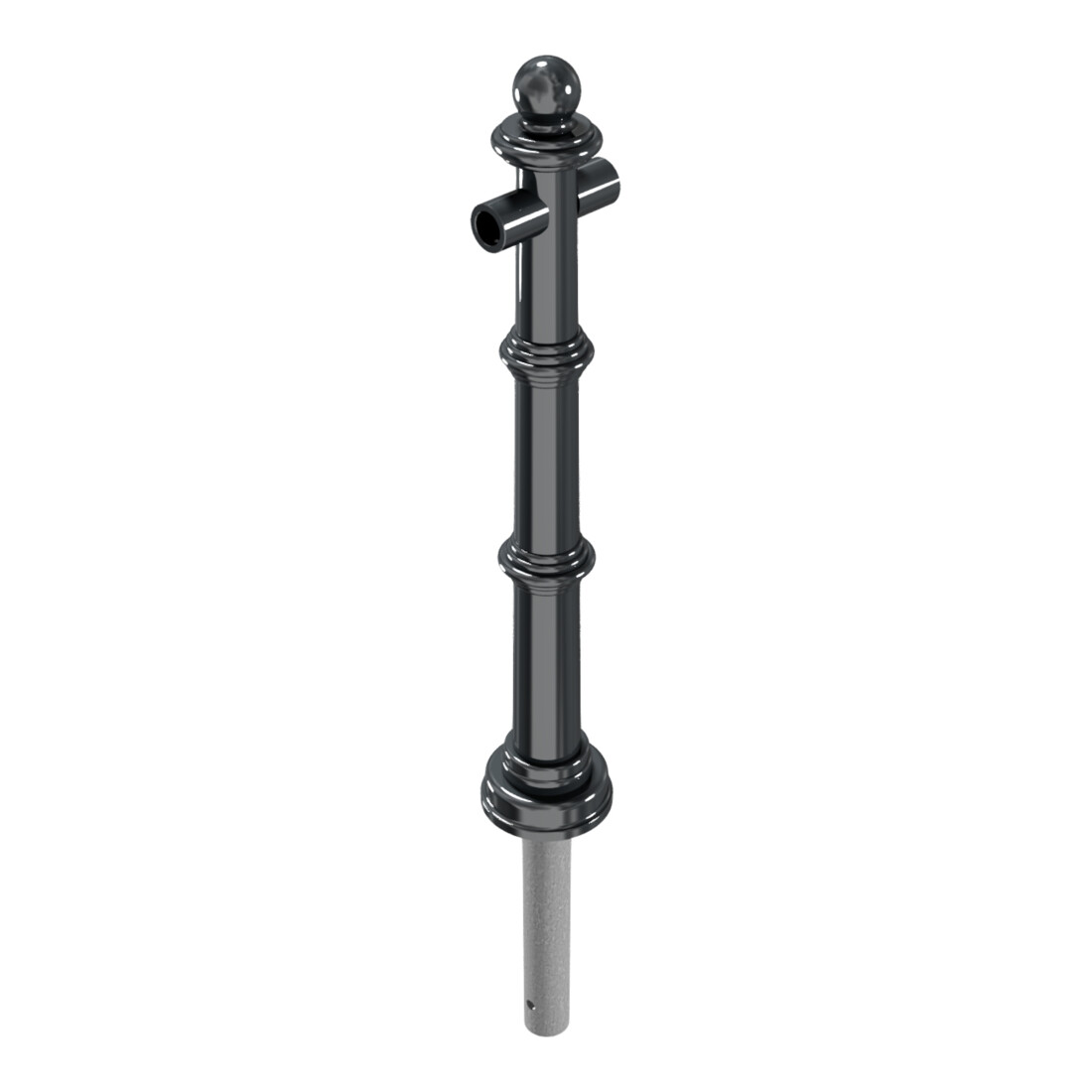 Schake Alu Stilpfosten Typ 495B anthrazitgrau, beschichtet, ca. 900 mm Überflur Mittelpfosten für Oberholm