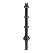 Schake Alu Stilpfosten Typ 495B, ortsfest, ca. 900 mm Überflur, m. Erdanker anthrazitgrau, beschichtet-4