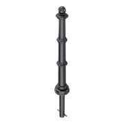 Schake Alu Stilpfosten Typ 495B, ortsfest, ca. 900 mm Überflur, m. Erdanker anthrazitgrau, beschichtet-4