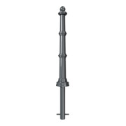 Schake Alu Stilpfosten Typ 495B, ortsfest, ca. 900 mm Überflur, m. Erdanker anthrazitgrau, beschichtet-5