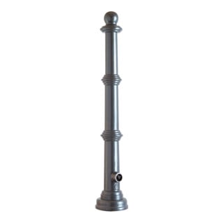 Schake Alu Stilpfosten Typ 495FB, herausnehmbar + Dreikantverschluß + Bodenhülse, beschichtet
