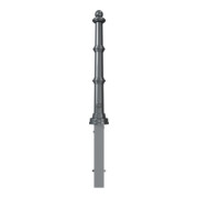 Schake Alu Stilpfosten Typ 495FB, herausnehmbar + Dreikantverschluß + Bodenhülse, beschichtet-5