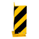 Schake Anfahrschutz, elastisch Stahlblech 6mm stark, gelb, beschichtet, + schwarzen Streifen, zum Aufdüben Höhe: 400 mm Schenkellänge: 160 mm Neigungswinkel: 15°-1