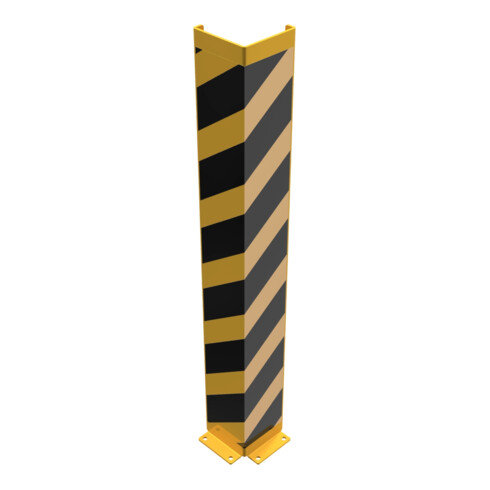 Schake Anfahrschutz, Winkel Stahlblech 6mm, Höhe 1200mm, Schenkellänge 160mm, gelb / schwarz