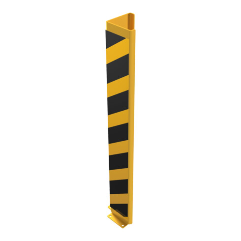 Schake Anfahrschutz, Winkel Stahlblech 6mm, Höhe 1200mm, Schenkellänge 160mm, gelb / schwarz