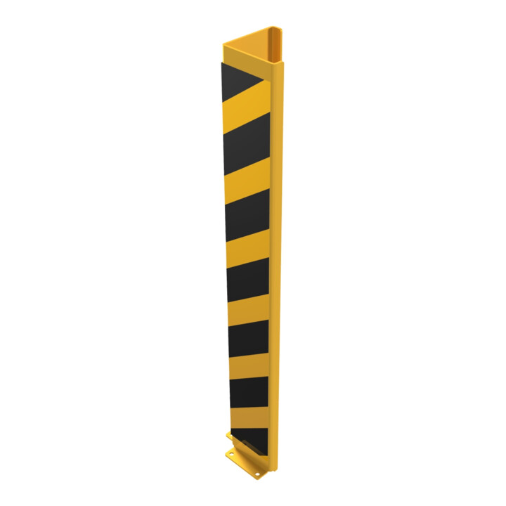 Schake Anfahrschutz, Winkel Stahlblech 6mm, Höhe 1200mm, Schenkellänge 160mm, gelb / schwarz