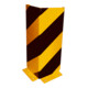 Schake Anfahrschutz, Winkel Stahlblech 6mm, Höhe 400mm, Schenkellänge 160mm, gelb / schwarz-1