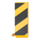 Schake Anfahrschutz, Winkel Stahlblech 6mm, Höhe 400mm, Schenkellänge 160mm, gelb / schwarz-2