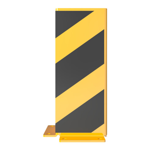Schake Anfahrschutz, Winkel Stahlblech 6mm, Höhe 400mm, Schenkellänge 160mm, gelb / schwarz