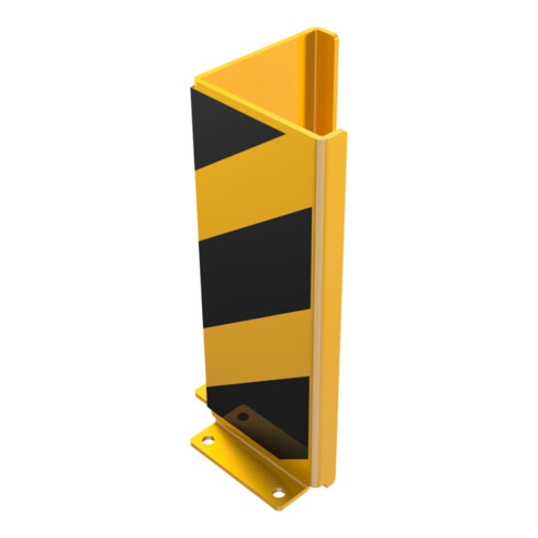 Schake Anfahrschutz, Winkel Stahlblech 6mm, Höhe 400mm, Schenkellänge 160mm, gelb / schwarz