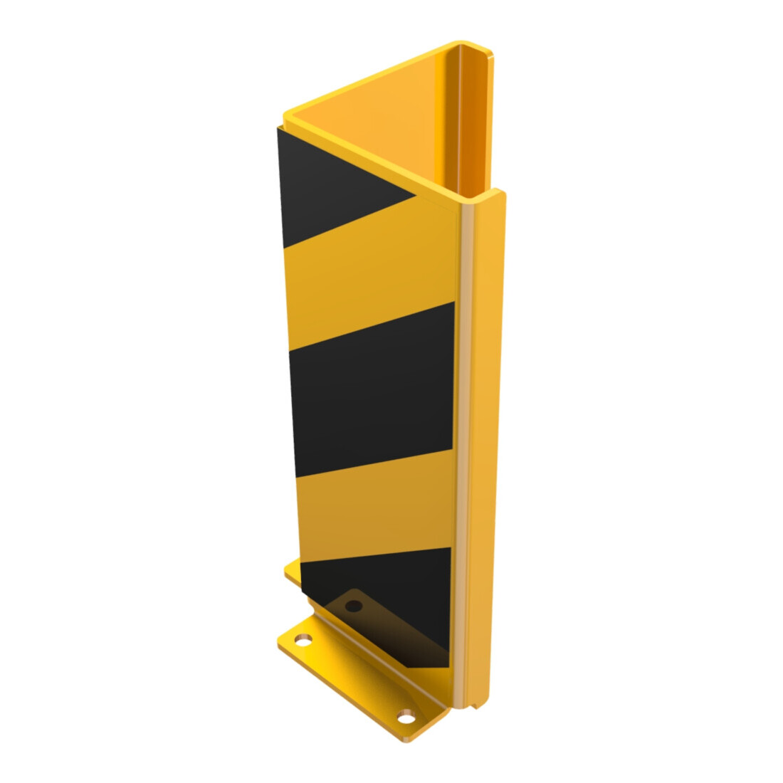 Schake Anfahrschutz, Winkel Stahlblech 6mm, Höhe 400mm, Schenkellänge 160mm, gelb / schwarz