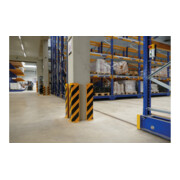 Schake Anfahrschutz, Winkel Stahlblech 6mm, Höhe 400mm, Schenkellänge 160mm, gelb / schwarz-5