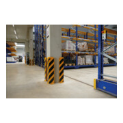 Schake Anfahrschutz, Winkel Stahlblech 6mm, Höhe 800mm, Schenkellänge 160mm, gelb / schwarz-2