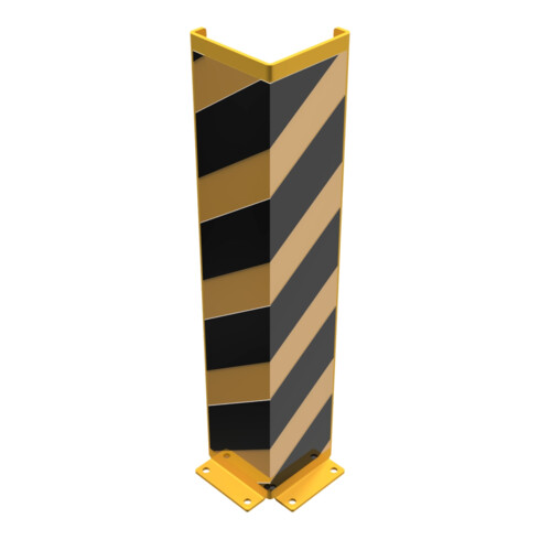 Schake Anfahrschutz, Winkel Stahlblech 6mm, Höhe 800mm, Schenkellänge 160mm, gelb / schwarz