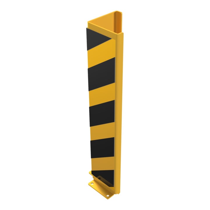 Schake Anfahrschutz, Winkel Stahlblech 6mm, Höhe 800mm, Schenkellänge 160mm, gelb / schwarz