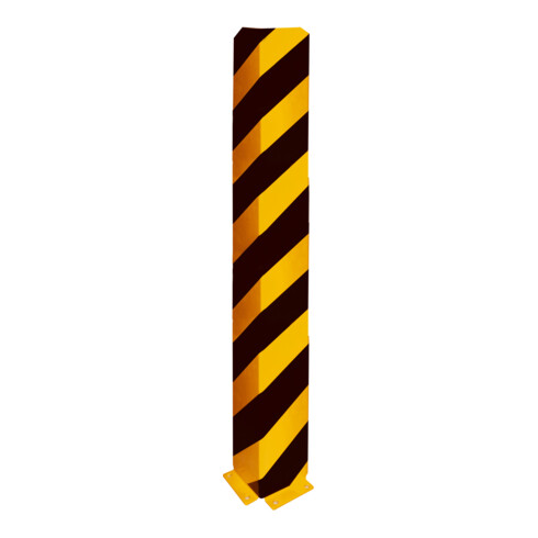 Schake Anfahrschutzwinkel, standard Stahlblech 5mm, gelb, beschichtet, + schwarzen Streifen (Folie beigelegt), Schenkellänge 160mm, Höhe 1200mm
