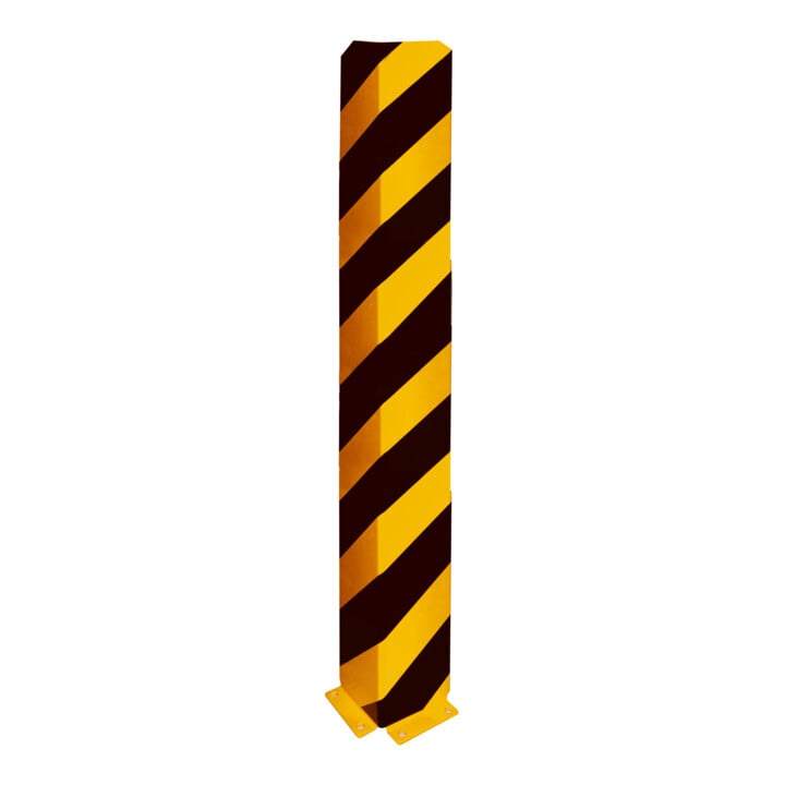 Set Schake Anfahrschutz, Winkel Stahlblech 6mm, Höhe 400mm, Schenkellänge 160mm, gelb / schwarz + BefestigungsschraubensatzTyp 1