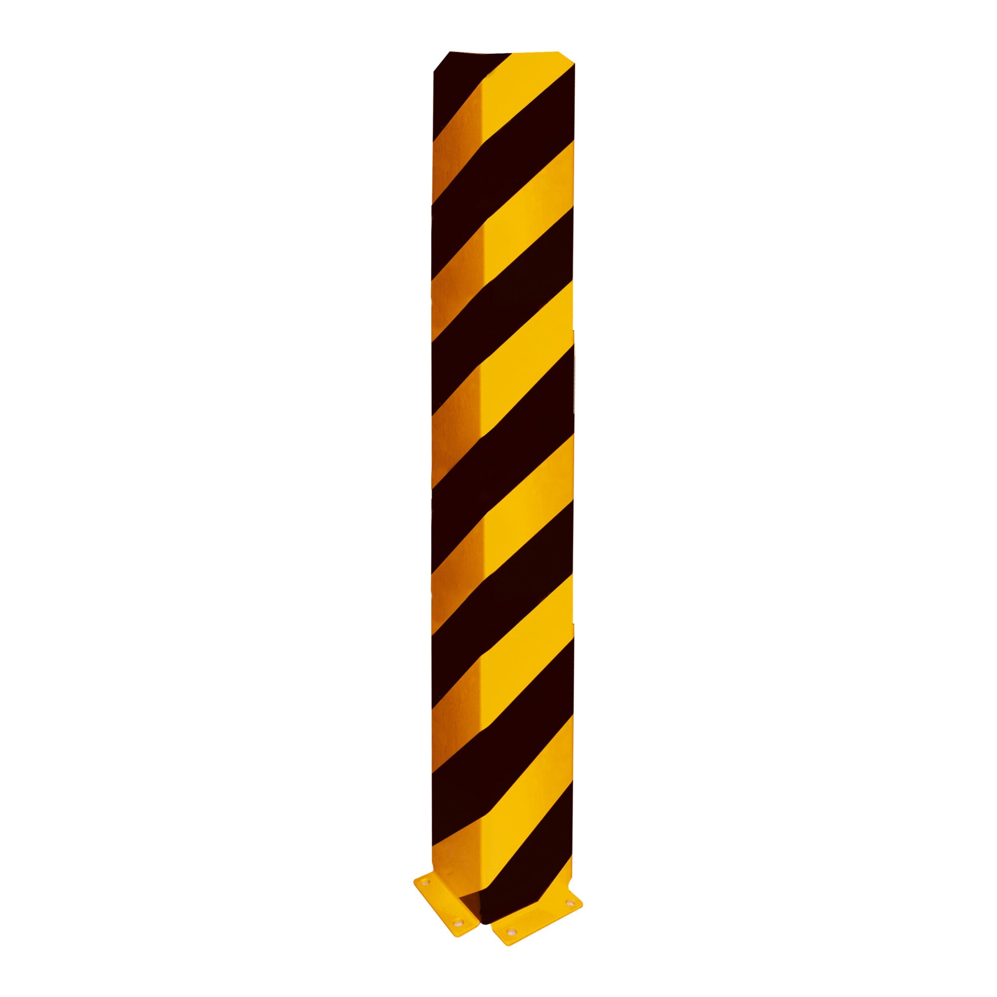 Schake Anfahrschutzwinkel, standard Stahlblech 5mm, gelb, beschichtet, + schwarzen Streifen (Folie beigelegt), Schenkellänge 160mm, Höhe 1200mm
