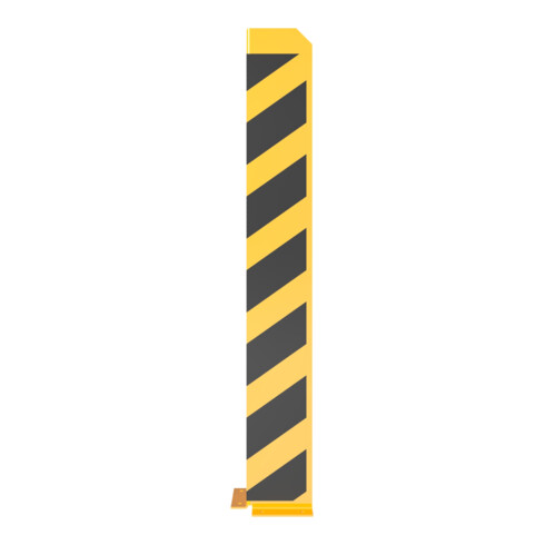 Schake Anfahrschutzwinkel, standard Stahlblech 5mm, gelb, beschichtet, + schwarzen Streifen (Folie beigelegt), Schenkellänge 160mm, Höhe 1200mm