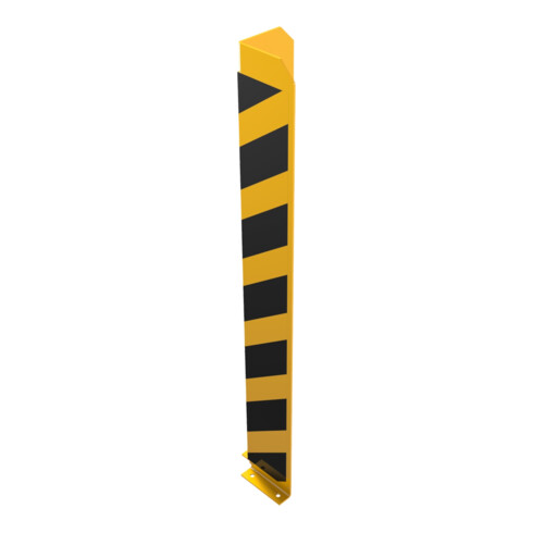 Schake Anfahrschutzwinkel, standard Stahlblech 5mm, gelb, beschichtet, + schwarzen Streifen (Folie beigelegt), Schenkellänge 160mm, Höhe 1200mm
