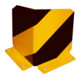 Schake Anfahrschutzwinkel, standard Stahlblech 5mm, gelb, beschichtet, + schwarzen Streifen (Folie beigelegt), Schenkellänge 160mm, Höhe 400mm-1