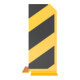 Schake Anfahrschutzwinkel, standard Stahlblech 5mm, gelb, beschichtet, + schwarzen Streifen (Folie beigelegt), Schenkellänge 160mm, Höhe 400mm-5