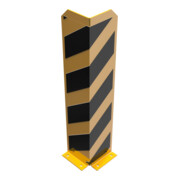 Schake Anfahrschutzwinkel, standard Stahlblech 5mm, gelb, beschichtet, + schwarzen Streifen (Folie beigelegt), Schenkellänge 160mm, Höhe 800mm-2
