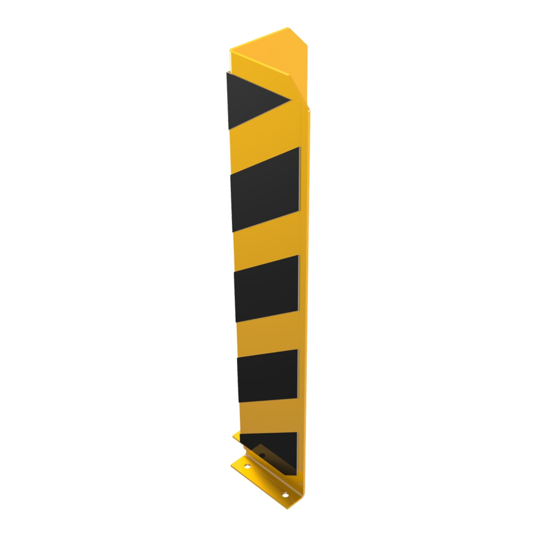 Schake Anfahrschutzwinkel, standard Stahlblech 5mm, gelb, beschichtet, + schwarzen Streifen (Folie beigelegt), Schenkellänge 160mm, Höhe 800mm