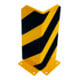 Schake Anfahrschutzwinkel, standard Stahlblech 5mm, gelb, beschichtet, + schwarzen Streifen, Schenkellänge 160mm, Höhe 200mm-1