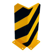 Schake Anfahrschutzwinkel, standard Stahlblech 5mm, gelb, beschichtet, + schwarzen Streifen, Schenkellänge 160mm, Höhe 200mm