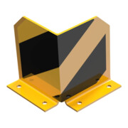 Schake Anfahrschutzwinkel, standard Stahlblech 5mm, gelb, beschichtet, + schwarzen Streifen, Schenkellänge 160mm, Höhe 200mm-4