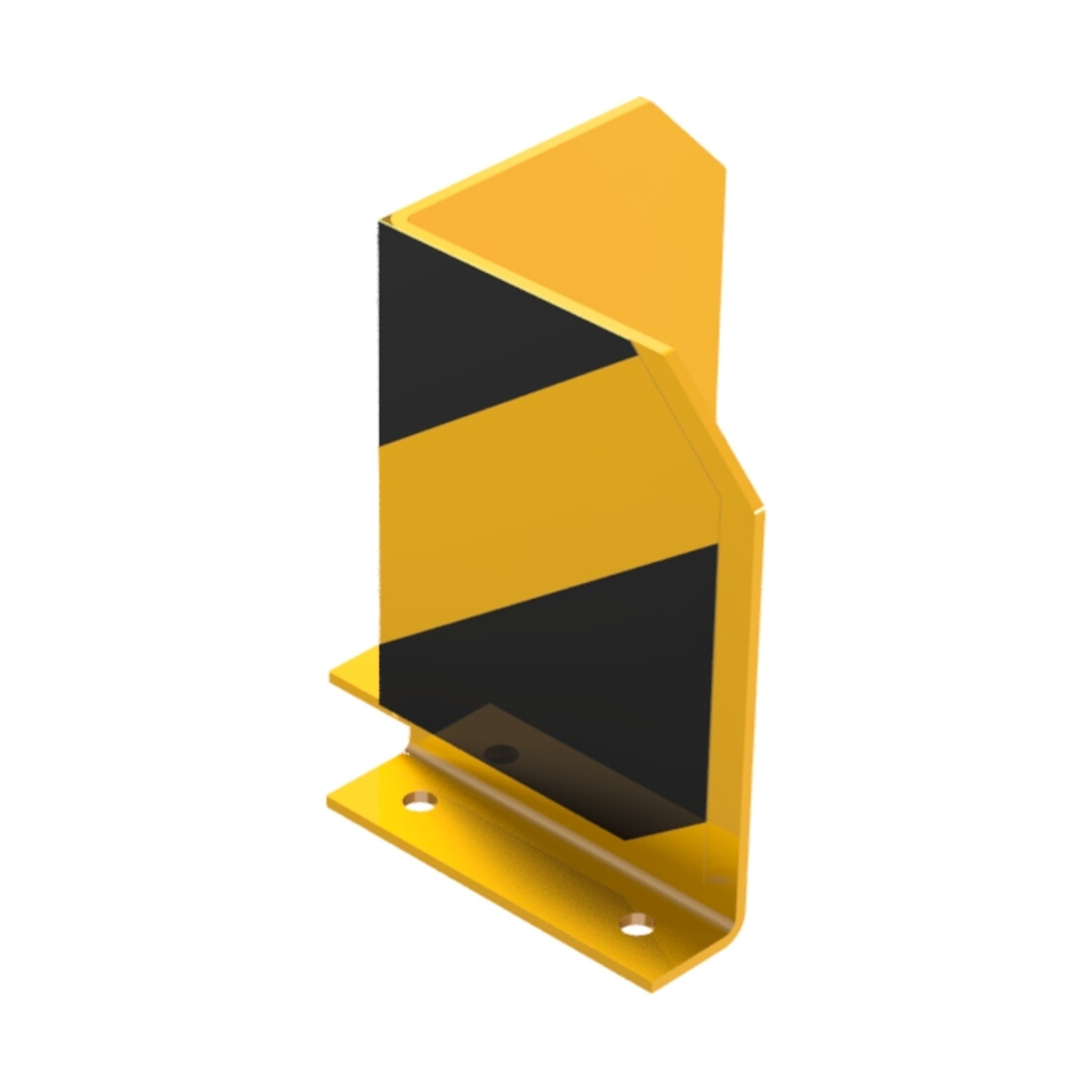 Schake Anfahrschutzwinkel, standard Stahlblech 5mm, gelb, beschichtet, + schwarzen Streifen, Schenkellänge 160mm, Höhe 200mm