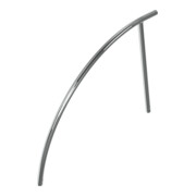 Schake Anlehnbügel aus Edelstahl V2A Ø48mm, Gesamtbreite: ca 1400mm Höhe Überflur: ca. 850mm geschliffen-5