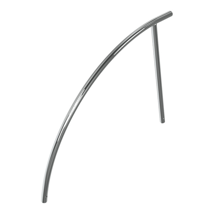 Schake Anlehnbügel aus Edelstahl V2A Ø48mm, Gesamtbreite: ca 1400mm Höhe Überflur: ca. 850mm geschliffen