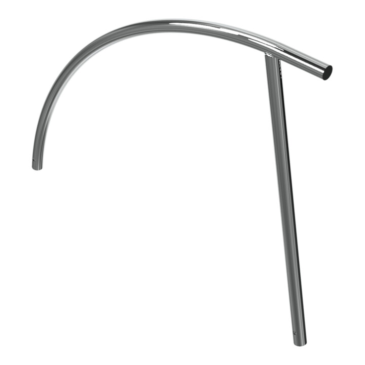 Schake Anlehnbügel aus Edelstahl V2A Ø48mm, Gesamtbreite: ca 1400mm Höhe Überflur: ca. 850mm geschliffen