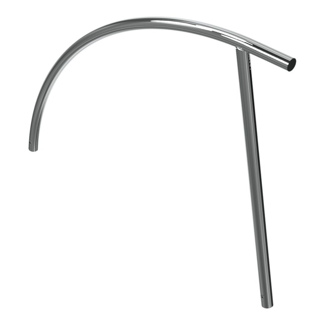 Schake Anlehnbügel aus Edelstahl V2A Ø48mm, Gesamtbreite: ca 1400mm Höhe Überflur: ca. 850mm geschliffen