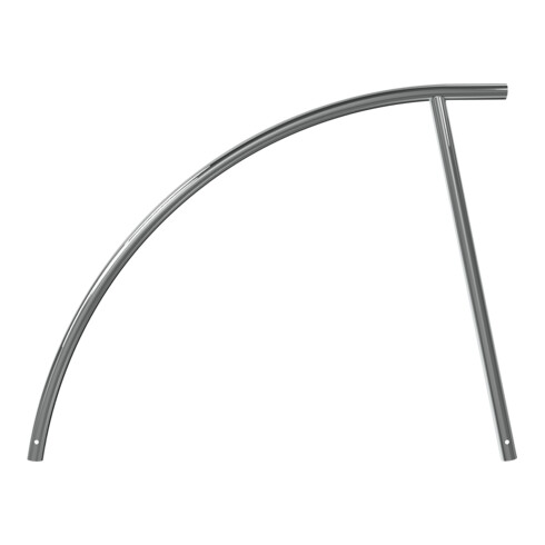Schake Anlehnbügel aus Edelstahl V2A Ø48mm, Gesamtbreite: ca 1400mm Höhe Überflur: ca. 850mm geschliffen