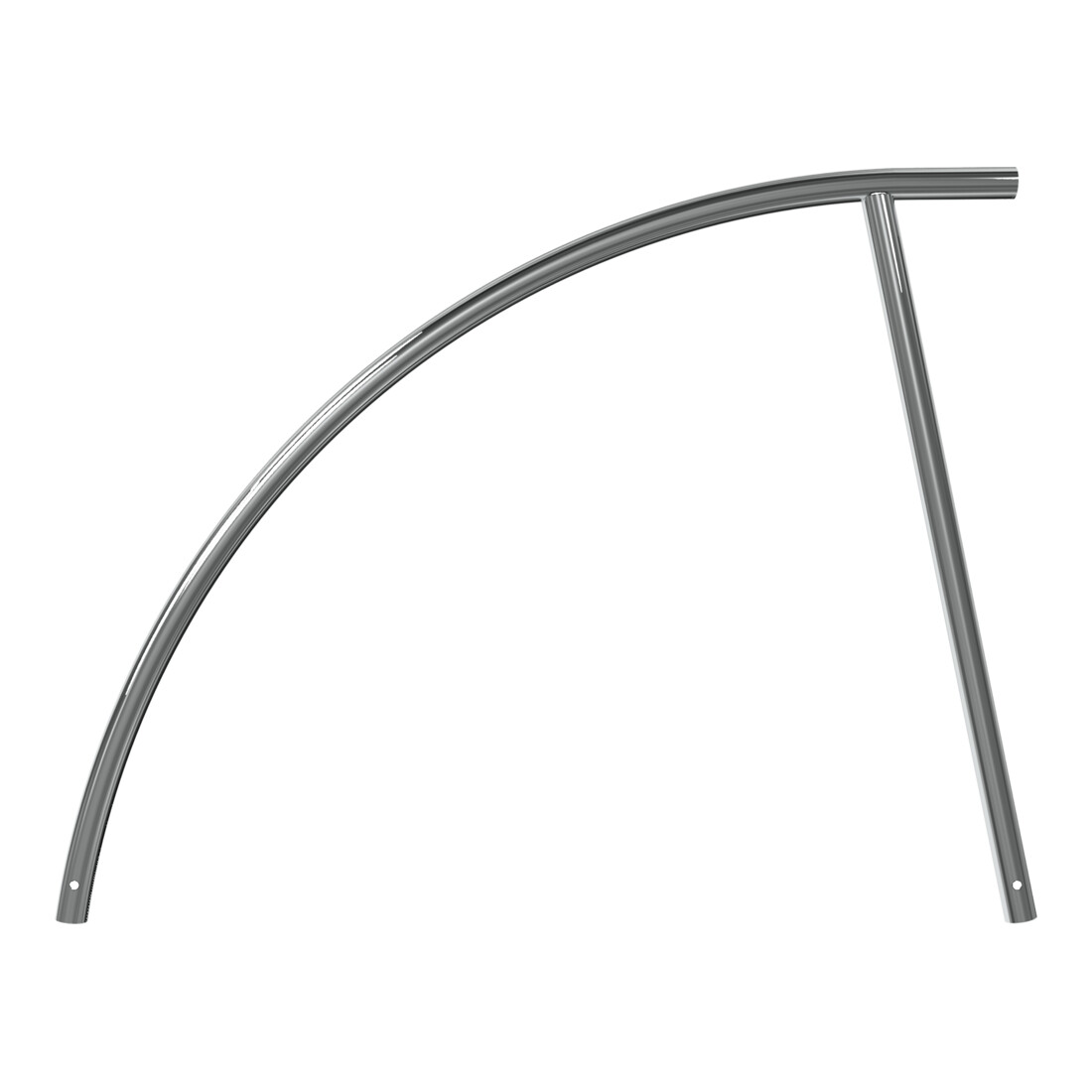 Schake Anlehnbügel aus Edelstahl V2A Ø48mm, Gesamtbreite: ca 1400mm Höhe Überflur: ca. 850mm geschliffen