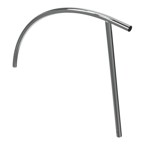 Schake Anlehnbügel aus Edelstahl V2A Ø48mm, Gesamtbreite: ca 1400mm Höhe Überflur: ca. 850mm geschliffen