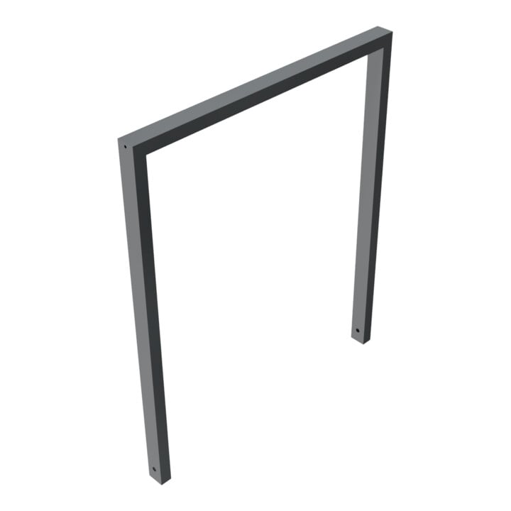 Schake Anlehnbügel aus Vierkantrohr 60x40mm, Breite: 1000mm Gesamthöhe:1200 mm, ohne Querholm, beschichtet