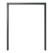 Schake Anlehnbügel aus Vierkantrohr 60x40mm, Breite: 1000mm Gesamthöhe:1200 mm, ohne Querholm, beschichtet-5