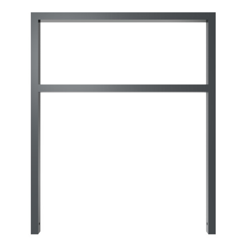 Schake Anlehnbügel aus Vierkantrohr 60x40mm, Breite: 1000mm Gesamthöhe:1200 mm + Querholm, beschichtet