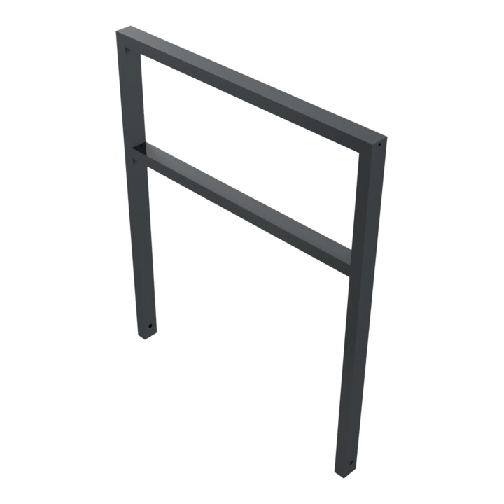Schake Anlehnbügel aus Vierkantrohr 60x40mm, Breite: 1000mm Gesamthöhe:1200 mm + Querholm, beschichtet