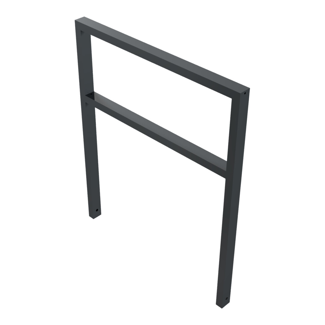 Schake Anlehnbügel aus Vierkantrohr 60x40mm, Breite: 1000mm Gesamthöhe:1200 mm + Querholm, beschichtet