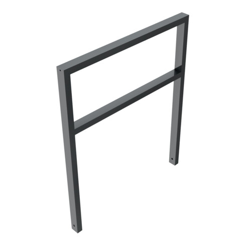 Schake Anlehnbügel aus Vierkantrohr 60x40mm, Breite: 1000mm Gesamthöhe:1200 mm + Querholm, beschichtet