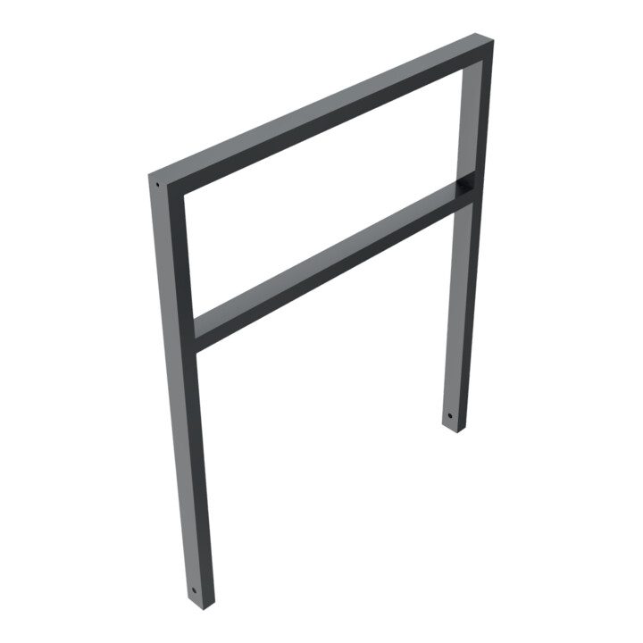 Schake Anlehnbügel aus Vierkantrohr 60x40mm, Breite: 1000mm Gesamthöhe:1200 mm + Querholm, beschichtet