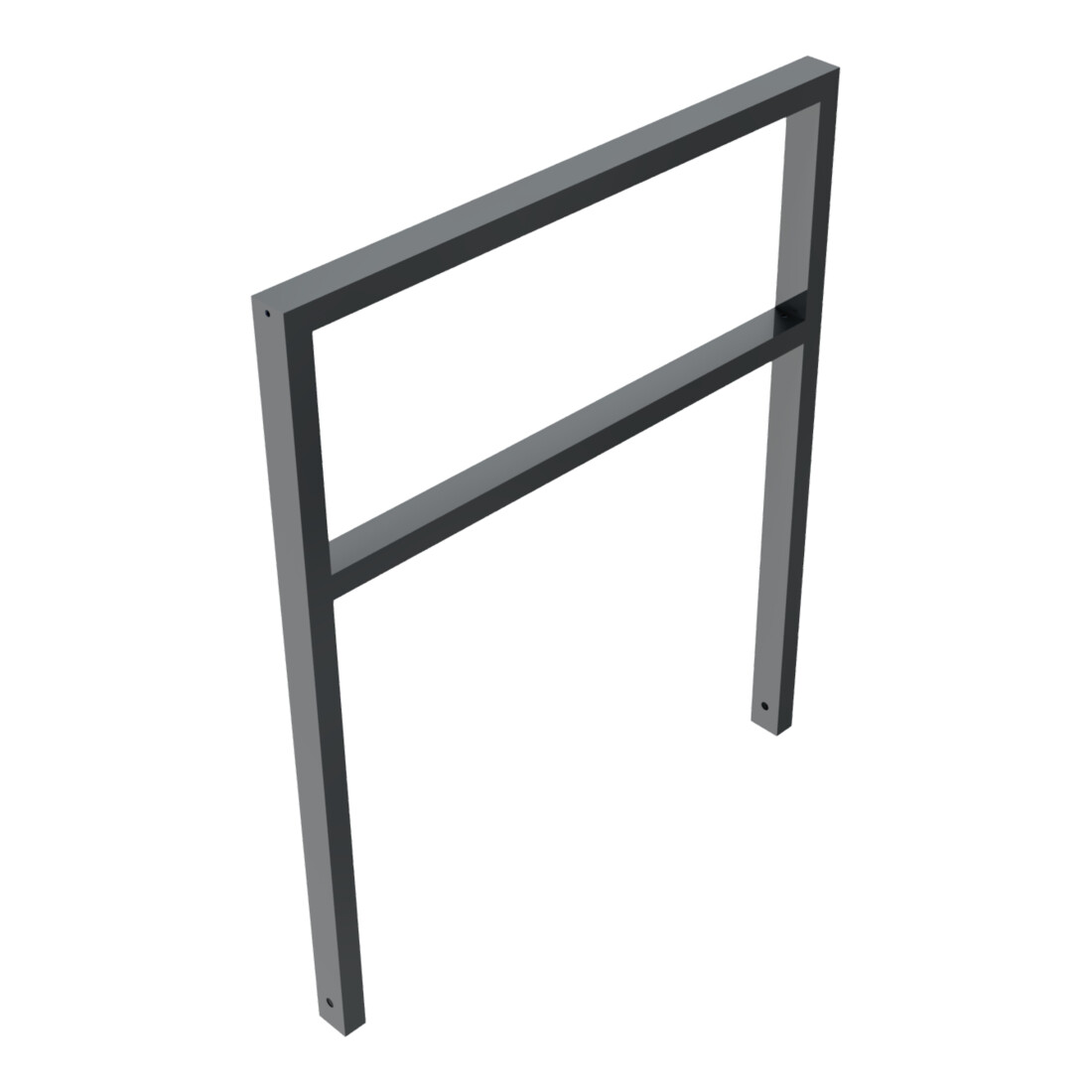 Schake Anlehnbügel aus Vierkantrohr 60x40mm, Breite: 1000mm Gesamthöhe:1200 mm + Querholm, beschichtet