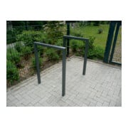 Schake Anlehnbügel aus Vierkantrohr 60x40mm, Breite: 450mm Gesamthöhe: 1200 mm + Querholm, beschichtet-2