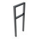 Schake Anlehnbügel aus Vierkantrohr 60x40mm, Breite: 450mm Gesamthöhe: 1200 mm + Querholm, beschichtet-2