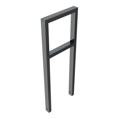 Schake Anlehnbügel aus Vierkantrohr 60x40mm, Breite: 450mm Gesamthöhe: 1200 mm + Querholm, beschichtet